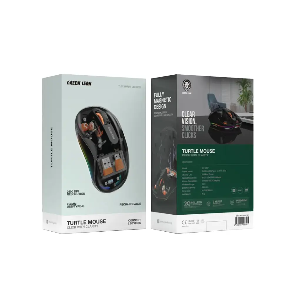Green Lion Wireless Turtle Mouse 2400DPI