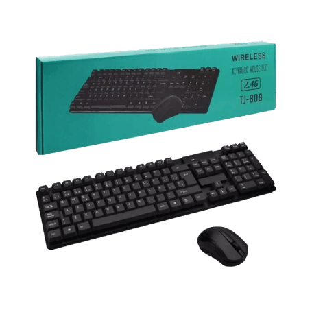 Board-x Keyboard Mouse Combo TJ-808 EN/AR Wireless Black