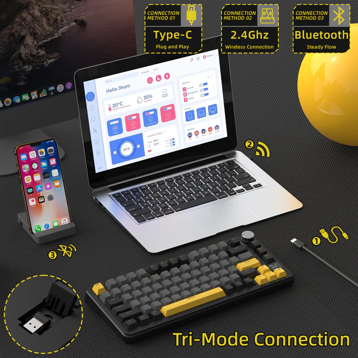 Attack Shark X85PRO 75% Tri-mode Gasket Wireless Mechanical Keyboard