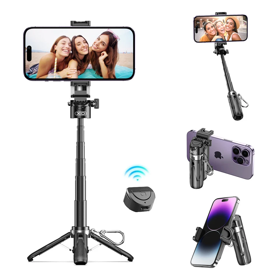 XO Selfie Stick Phone Tripod Stand with Bluetooth Remote for iPhone|Android