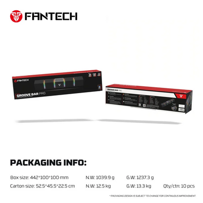 FANTECH BS163 GROOVE BAR PRO (Wired & Bluetooth) RGB Gaming Speaker, 10W + Built-in Microphone