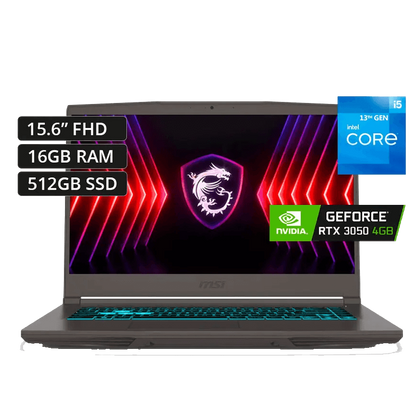 Msi Laptop Thin 15 B13uc-1000us Intel Core i5 13420H 16Gb Memory 512GB Nvme Geforce RTX3050 4Gb 15.6 144hz WIN 11 9S716R8313238