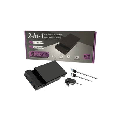2 in 1 Super Speed External Hard Disk Enclosure