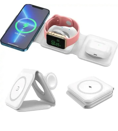 3 In 1 Wireless Charger - White