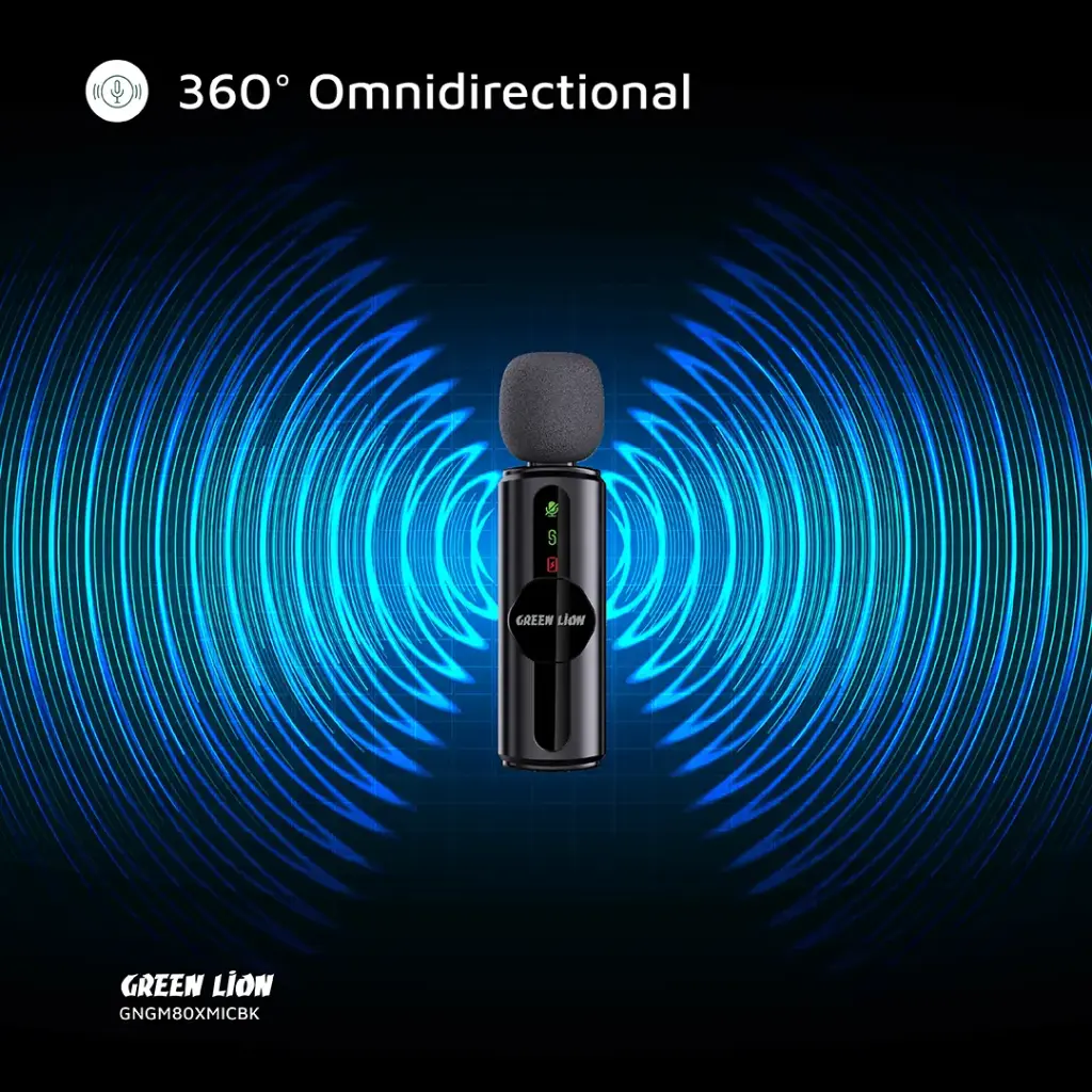 Green Lion GM-80X Microphone 3 in 1 - Black