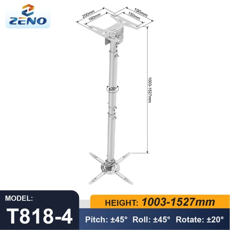 KALOC/ZENO T818-4/W Wall and Ceiling Projector Arm Bracket