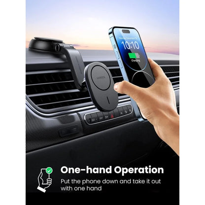 UGREEN 2-in-1 Magnetic Wireless Car Charger – 15W Fast Charging, Dashboard & Air Vent Mount