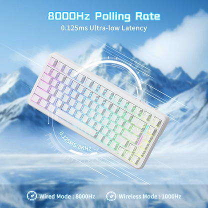 Attack Shark X82PRO HE Three-mode Magnetic Axis Gaming Keyboard White Wireless