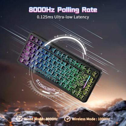 Attack Shark X82PRO HE Three-mode Magnetic Axis Gaming Keyboard Black Wireless