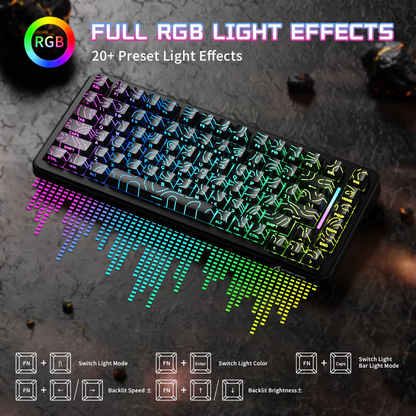 Attack Shark X82PRO HE Three-mode Magnetic Axis Gaming Keyboard Black Wireless