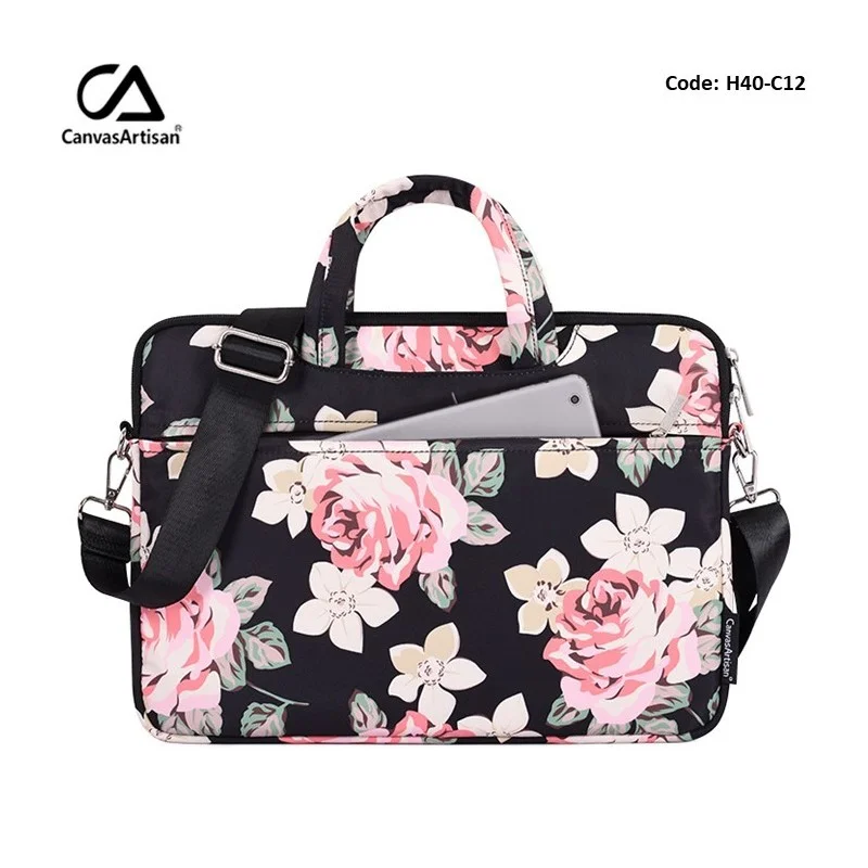 Canvasartisan Friendly Laptop Bag H40-C12 Black, Durable and Water-resistant