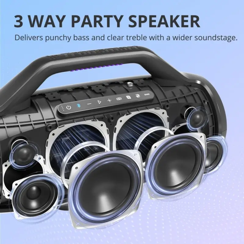 Tronsmart Bang Max 130W Portable Party Speaker With Built in Power bank and Customized LED, up to 24 hours playtime