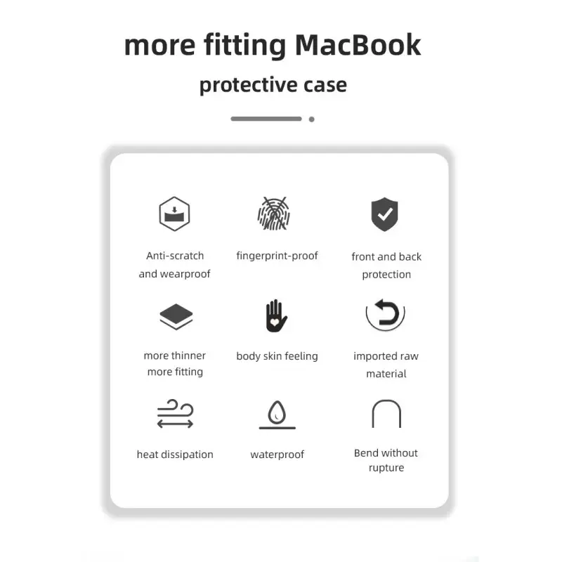 Carbon Fiber Design - Durable Plastic Hardshell MacBook Cases: Ultimate Protection and Style Black