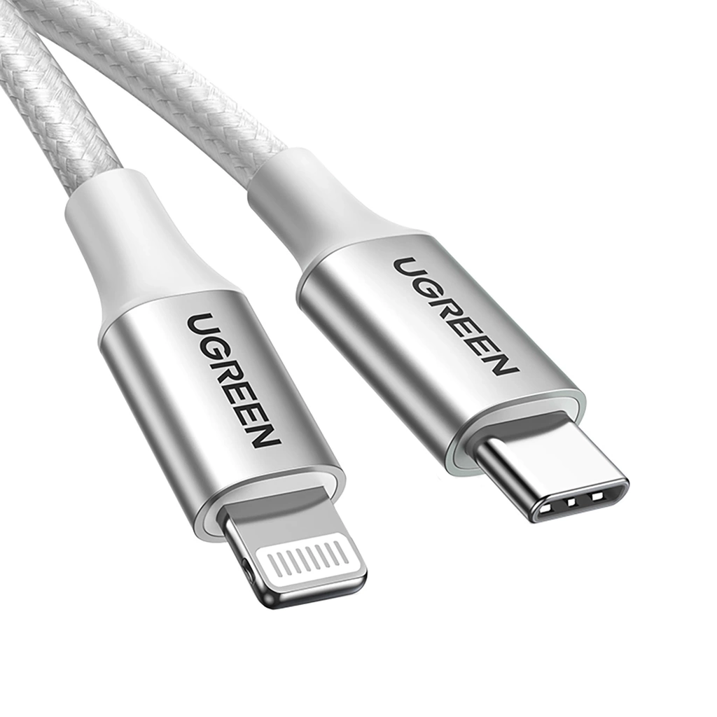 Ugreen cable USB Type C cable - Lightning MFI 1 m 3 A 36 W silver