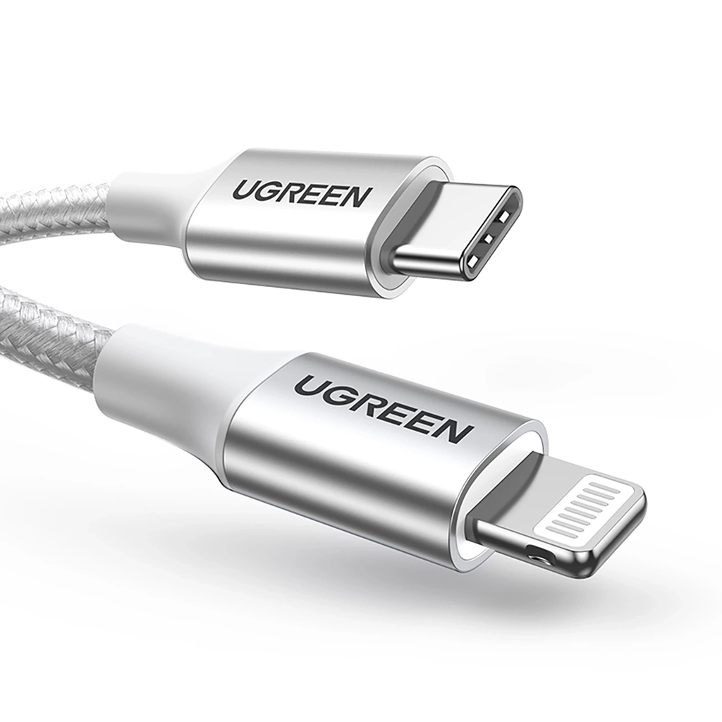 Ugreen cable USB Type C cable - Lightning MFI 1 m 3 A 36 W silver