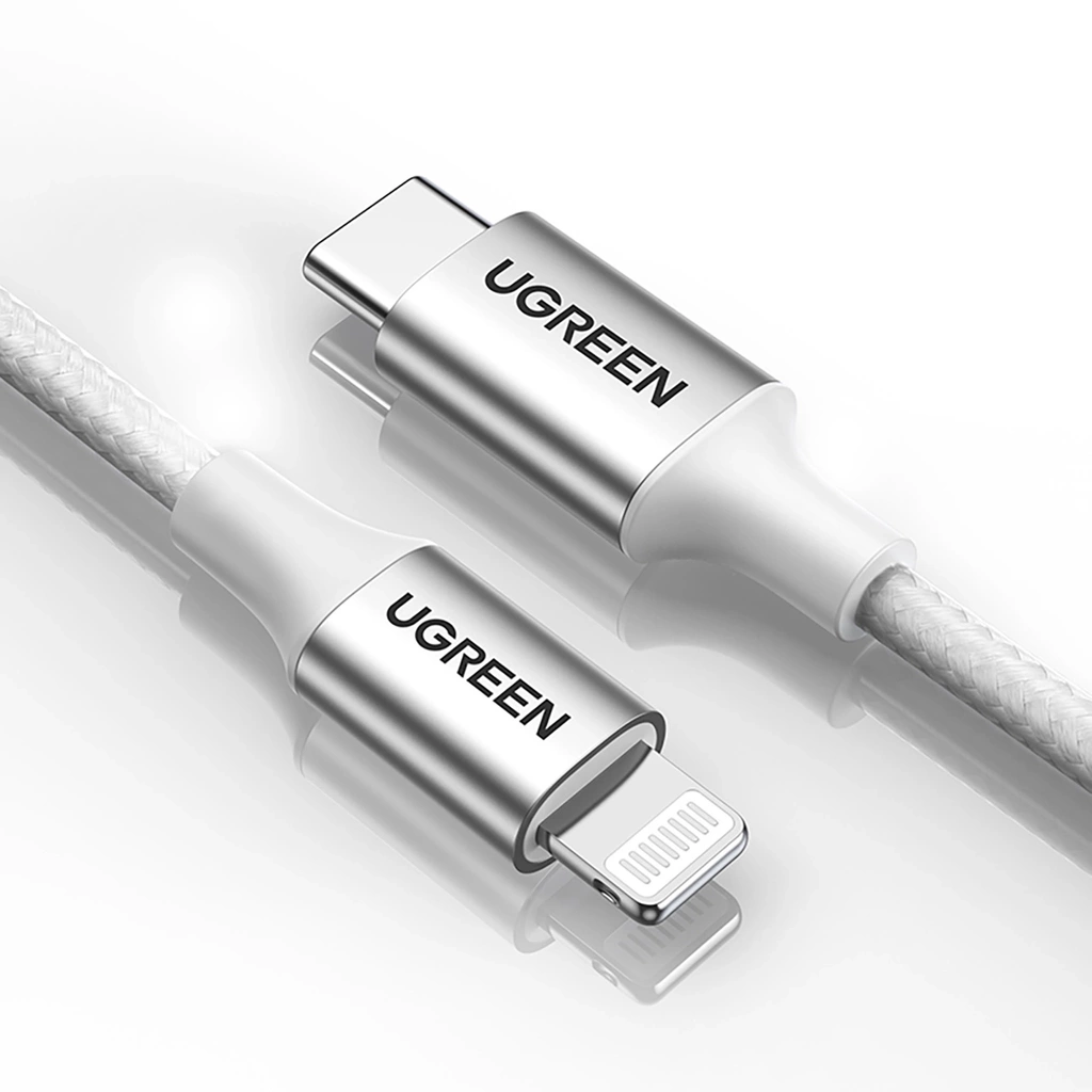 Ugreen cable USB Type C cable - Lightning MFI 1 m 3 A 36 W silver