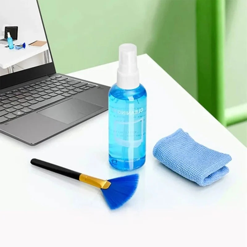 3-in-1 Multipurpose Laptop Cleaning Kit Microfiber, Brush Cleaner Set for Keyboard PC Screen Phone