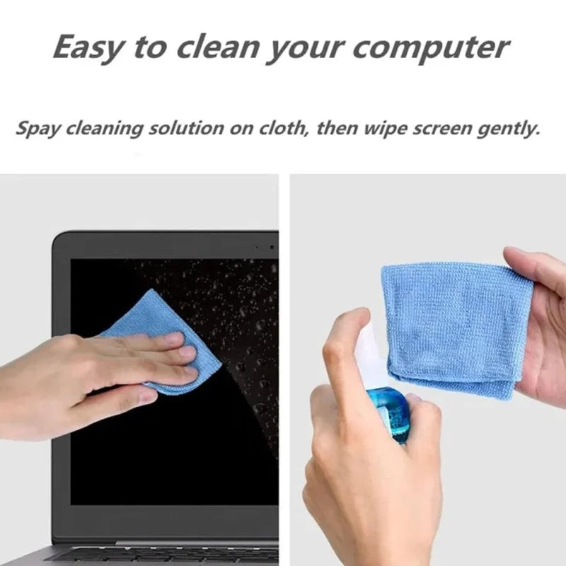 3-in-1 Multipurpose Laptop Cleaning Kit Microfiber, Brush Cleaner Set for Keyboard PC Screen Phone