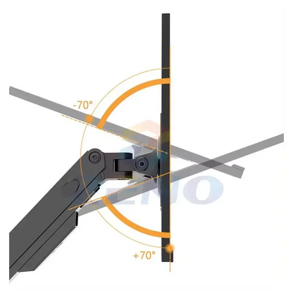 Kaloc DS200 H2 Adjustable Dual Arm, Gas Spring Technology, Fits Screens 17 to 30 Inches and Laptops up to 17.3inch