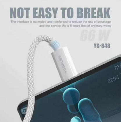 Yesplus YS848 PD To IPH 27 Watt Mobile Charger Data Cable