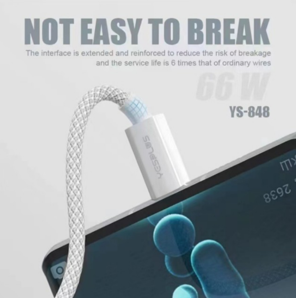 Yesplus YS848 PD To IPH 27 Watt Mobile Charger Data Cable