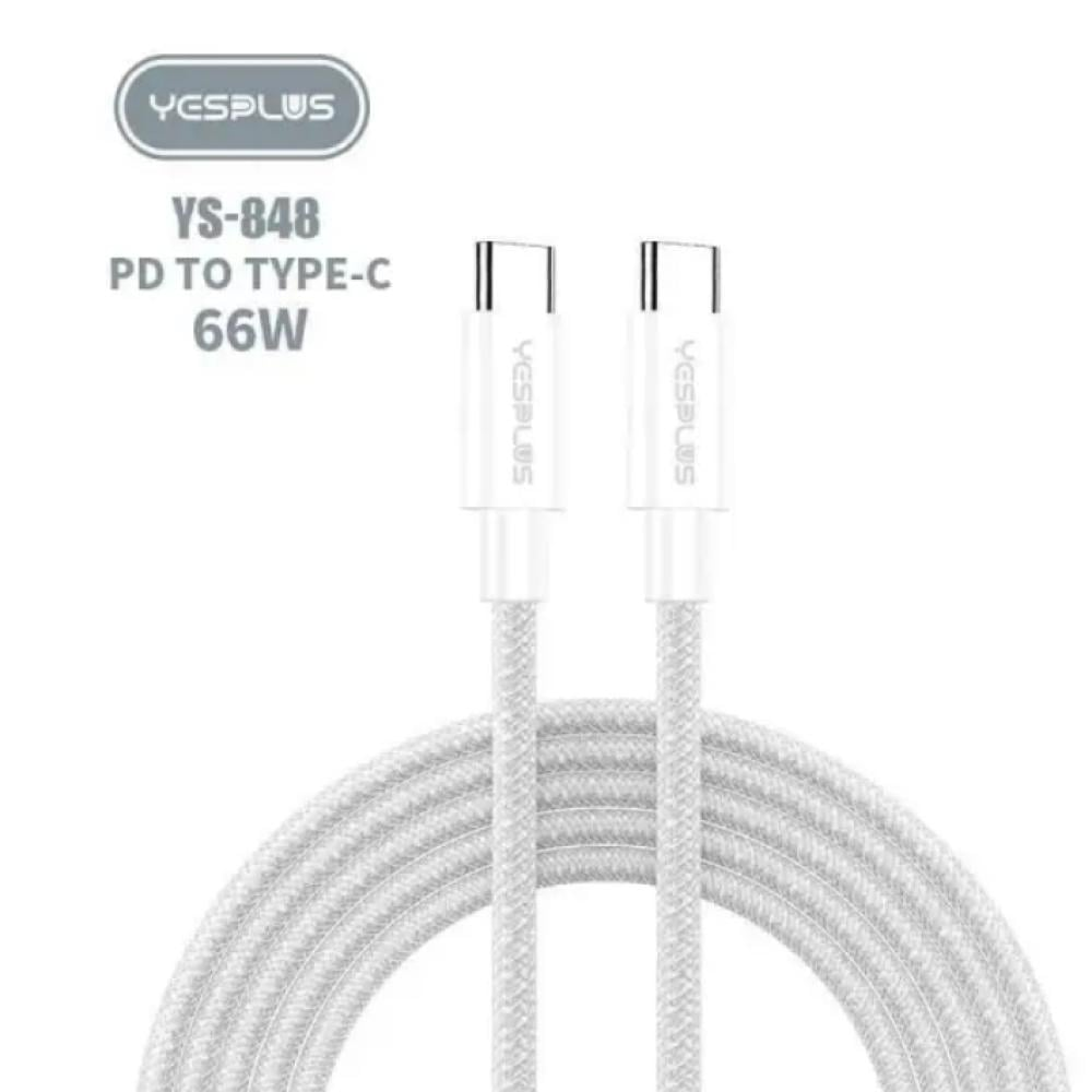Yesplus YS848 Type C To C 66 Watt Mobile Charger Data Cable