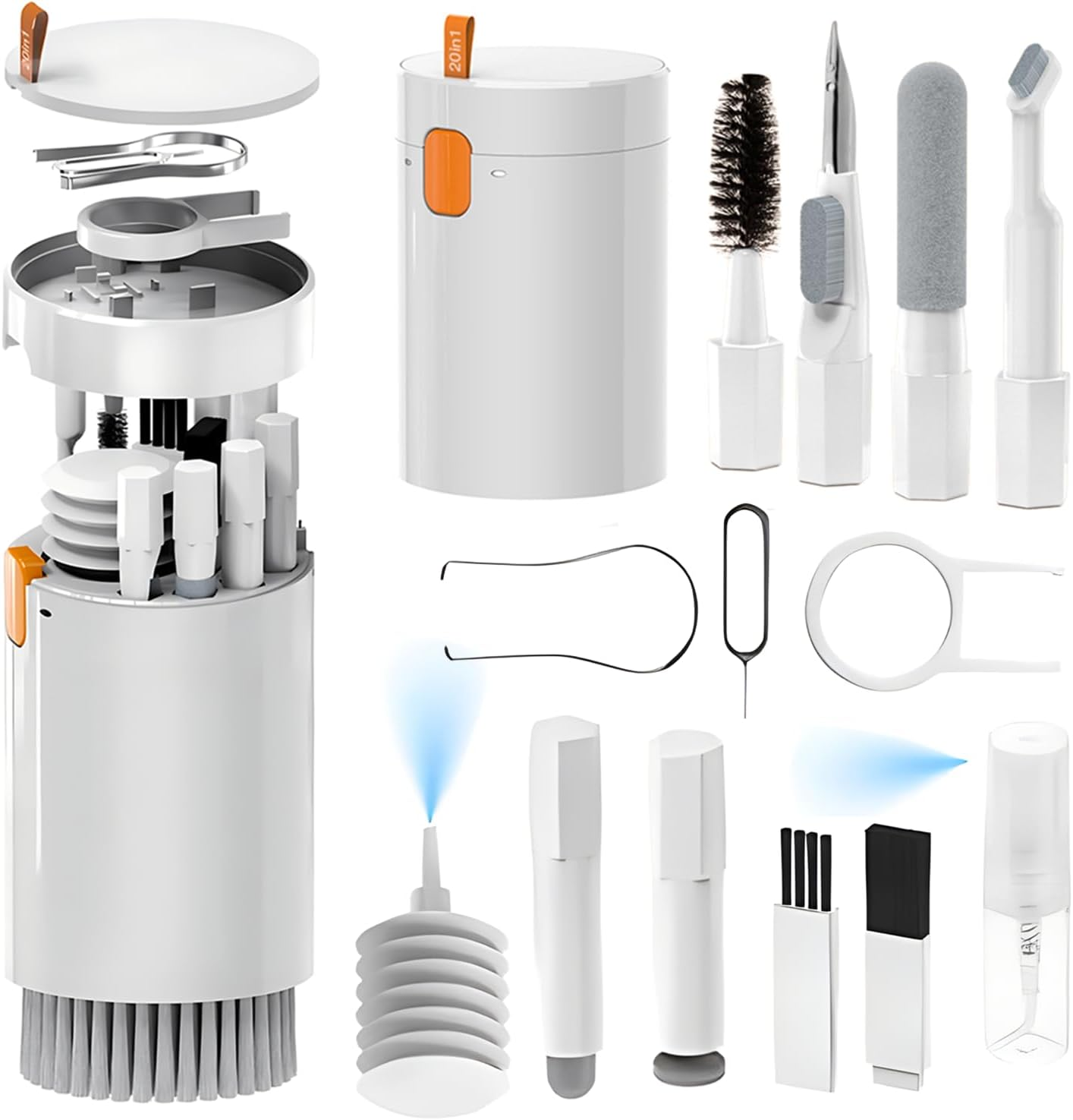 20 in 1 Multifunctional Laptop Headphones Keyboard Cleaner Kit Electronics Cleaning Kit Keyboard Cleaning Brush