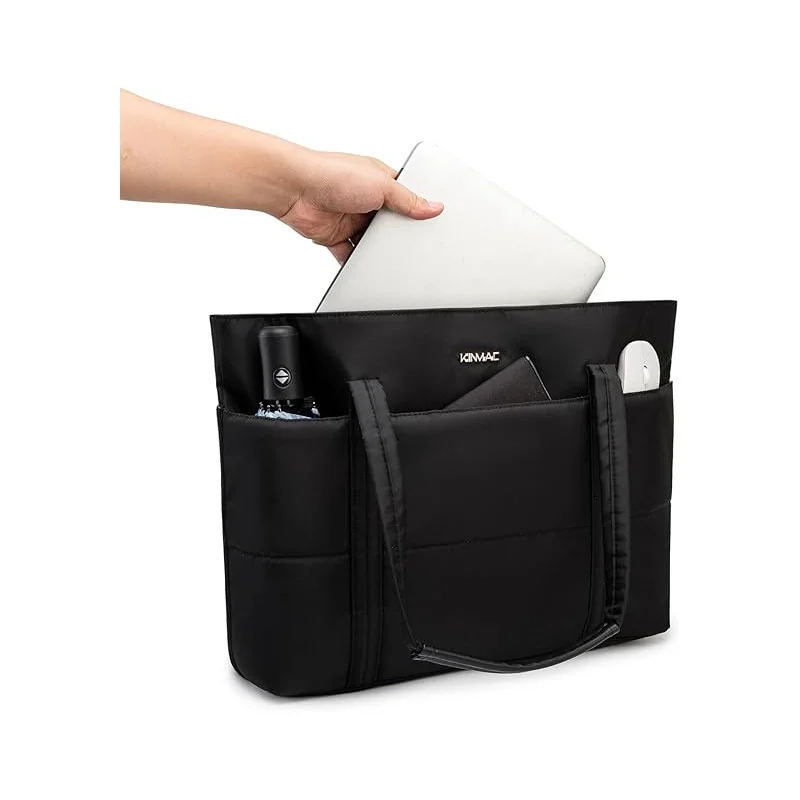 KINMAC Women’s Fashionable Laptop Tote Bag: 360° Shockproof Protection, Waterproof Designer Fabric, and 15.6" Business Organizer