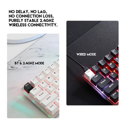 Fantech MK857 MAXFIT61 RGB Bluetooth, Wireless & Wired Mechanical Gaming Keyboard