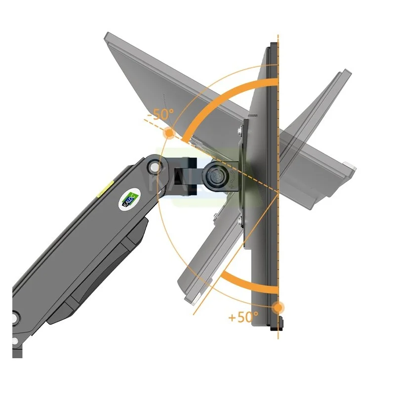 KALOC DS110B Adjustable Single Monitor Arm with Internal Gas Spring technology for Easy Adjustment, for Screens 17 to 35 Inches