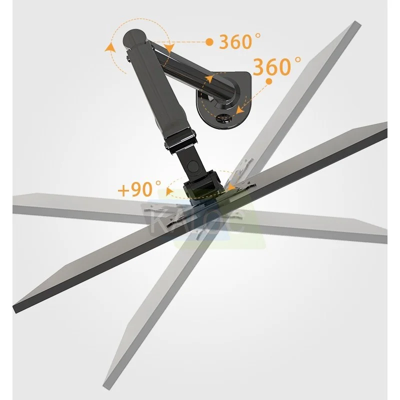 KALOC DS200B Adjustable Single Monitor Arm with Internal Gas Spring technology for Easy Adjustment, for Screens 17 to 32 Inches