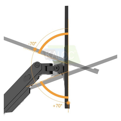 KALOC DS200B Adjustable Single Monitor Arm with Internal Gas Spring technology for Easy Adjustment, for Screens 17 to 32 Inches