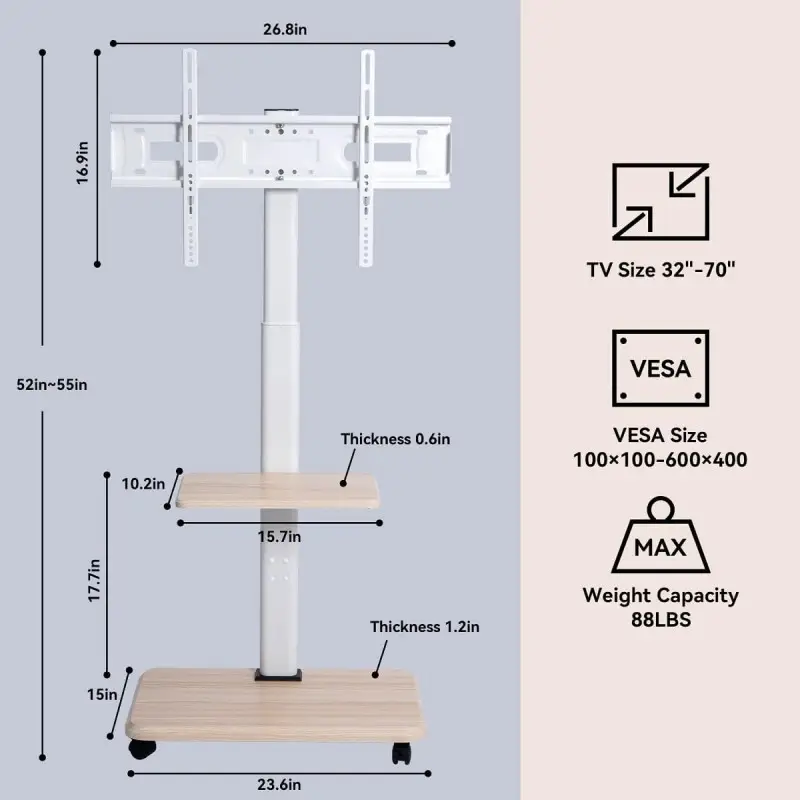 Floor TV Stand 32-70 inch TV Screen Size G2W