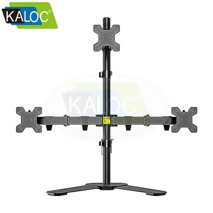 KALOC DW230T Adjustable Triple Monitor Arm, for Screens 17 to 27 Inches