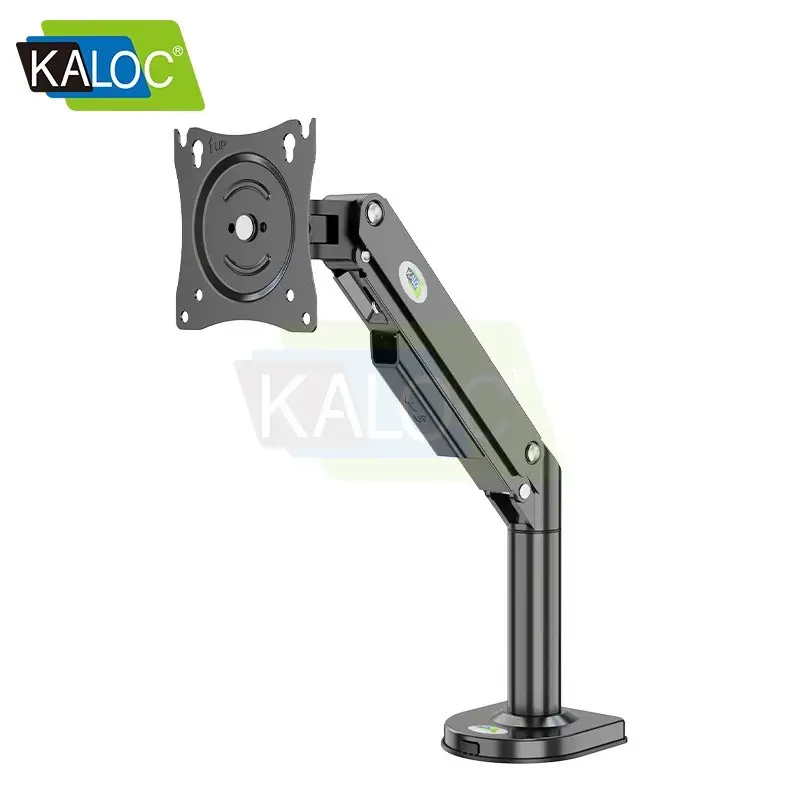 KALOC DS300B Adjustable Single Monitor Arm with Internal Gas Spring technology for Easy Adjustment, for Screens 17 to 32 Inches
