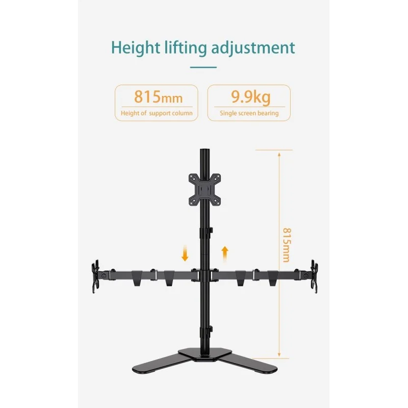 KALOC DW230T Adjustable Triple Monitor Arm, for Screens 17 to 27 Inches