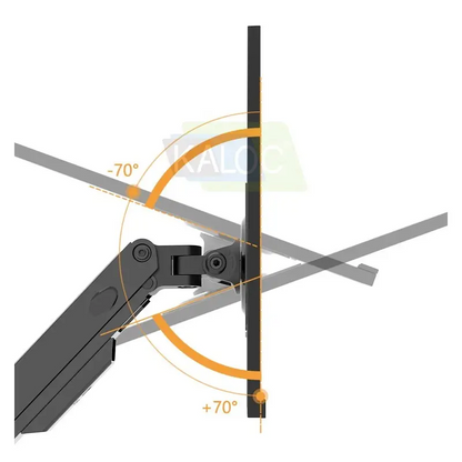 KALOC DS300B Adjustable Single Monitor Arm with Internal Gas Spring technology for Easy Adjustment, for Screens 17 to 32 Inches