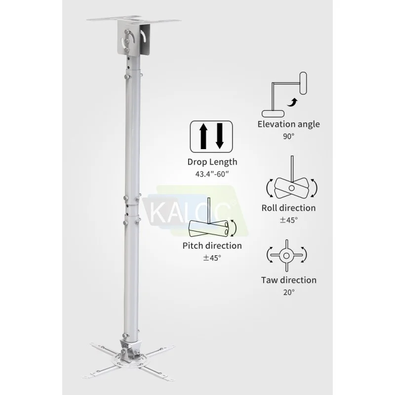 KALOC/ZENO T818-4/W Wall and Ceiling Projector Arm Bracket