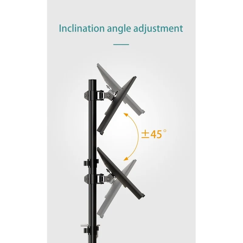 KALOC DW230T Adjustable Triple Monitor Arm, for Screens 17 to 27 Inches