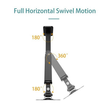 KALOC M520 Wall Mount Adjustable Single Monitor Arm with Internal Gas Spring technology for Easy Adjustment, for Screens 17 to 35Inches