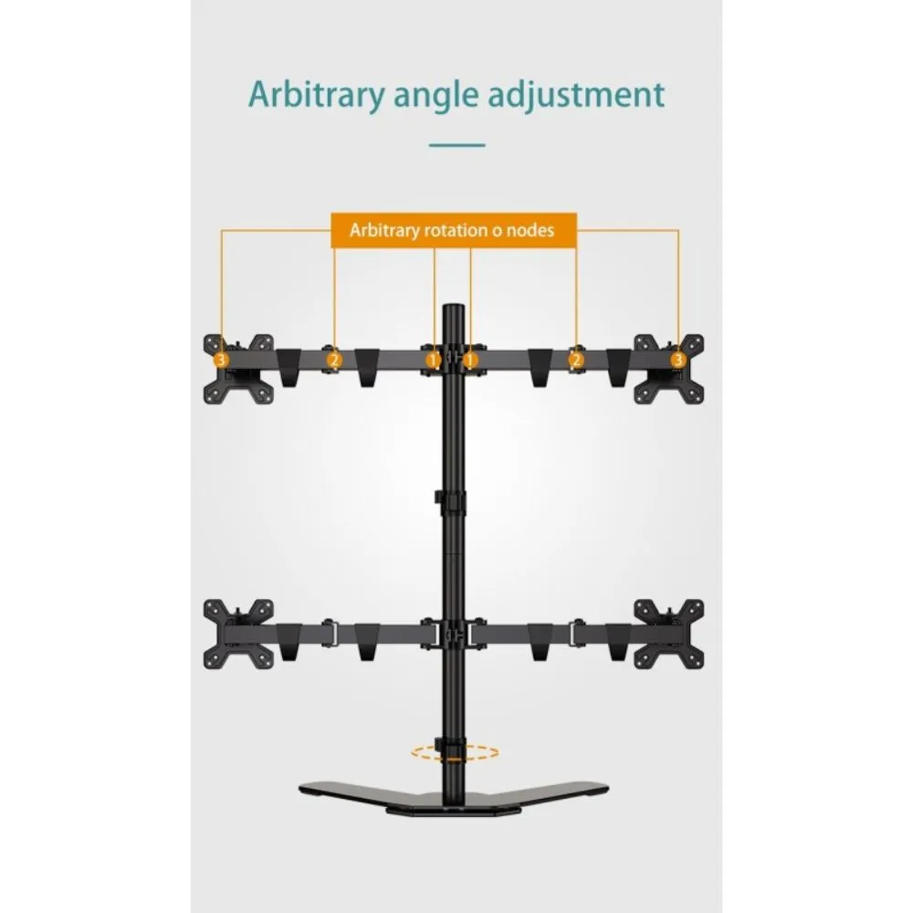 Kaloc DW240T Adjustable 4 Monitor Arm, for Screens 17 to 27 Inches