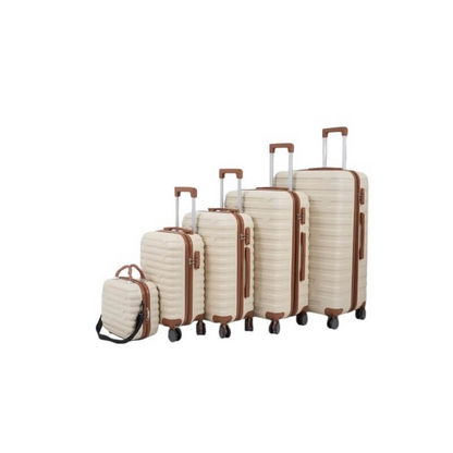 Board-X SUITCASE BAG 5 PIECES SET FOR TRAVEL BEIGE