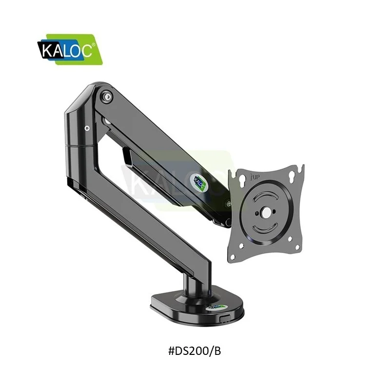 KALOC DS200B Adjustable Single Monitor Arm with Internal Gas Spring technology for Easy Adjustment, for Screens 17 to 32 Inches