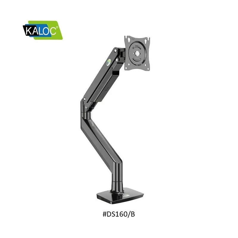 Kaloc DS160 Adjustable Single Monitor Arm with Internal Gas Spring technology for Easy Adjustment, for Screens 22 to 40 Inches