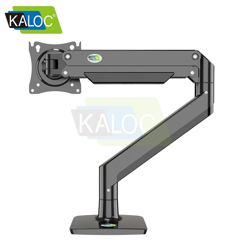 Kaloc DS160 Adjustable Single Monitor Arm with Internal Gas Spring technology for Easy Adjustment, for Screens 22 to 40 Inches