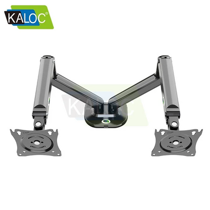 Kaloc DS2002B Adjustable Dual Monitor Arm with Internal Gas Spring technology for Easy Adjustment, for Screens 17 to 32 Inches