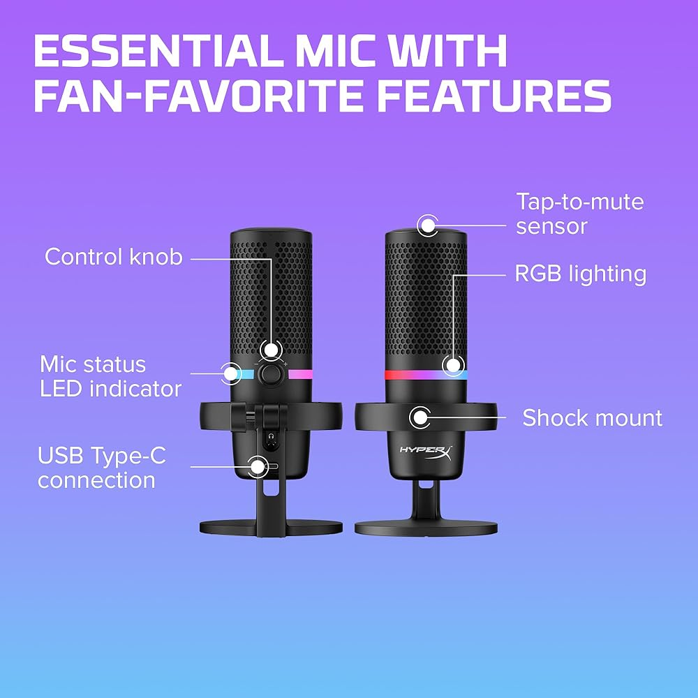HyperX DuoCast - USB Microphone with RGB Lighting