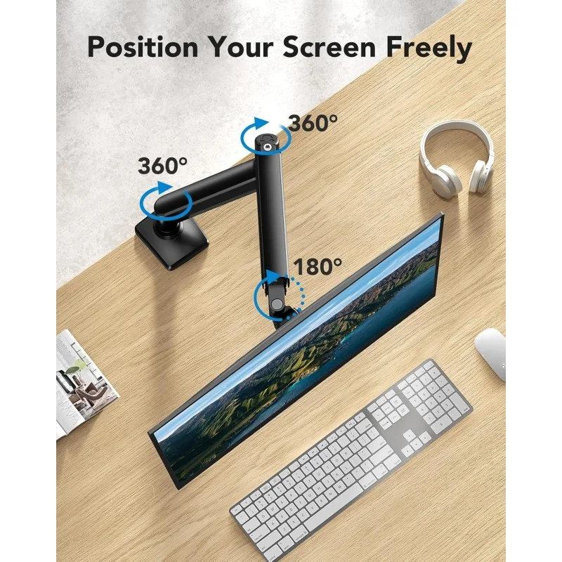 DY-1 Adjustable Single Monitor Arm for Screens 15 to 32 Inches