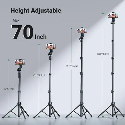UGREEN 2-in-1 Selfie Stick & Tripod with Bluetooth Remote, Adjustable Height form 58.4cm to 178cm