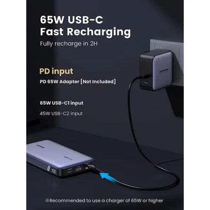 UGREEN Power Bank 145W, 3 Ports, 25000 mAh, Fast Charging for Laptops, MacBooks, Smartphones, Tablets
